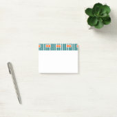 Blauwgroen lijnen en boxen post-it® notes (Kantoor)