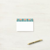 Blauwgroen lijnen en boxen post-it® notes (Op bureau)