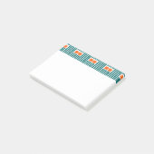 Blauwgroen lijnen en boxen post-it® notes (Schuin)