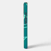 Blauwgroen lijnkunst Case-Mate iPhone case (Achterkant / Links)