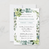 Blauwgroen Lijst Bouquet - 3x5 Bridal Shower Invit Kaart (Voorkant)