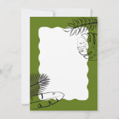 Blauwgroen Lijst voor wilde safaridieren Bedankkaart (Achterkant)