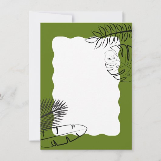 Blauwgroen Lijst voor wilde safaridieren Bedankkaart (Achterkant)