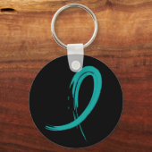 Blauwgroen lint A4 van de PCOS Sleutelhanger (Voorkant)