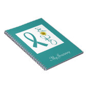 Blauwgroen lint Hope-laptop Notitieboek (Rechterzijde)