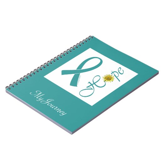 Blauwgroen lint Hope-laptop Notitieboek (Linkerzijde)