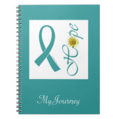 Blauwgroen lint Hope-laptop Notitieboek (Voorkant)