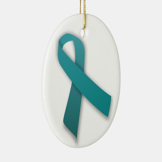 Blauwgroen lint ornament (Rechts)