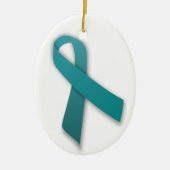 Blauwgroen lint ornament (Voorkant)