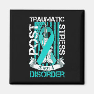 Blauwgroen lint Post Traumatische Stress Flag PTSS Magneet