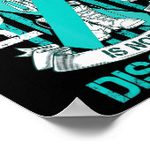 Blauwgroen lint Post Traumatische Stress Flag PTSS Poster (Hoek)