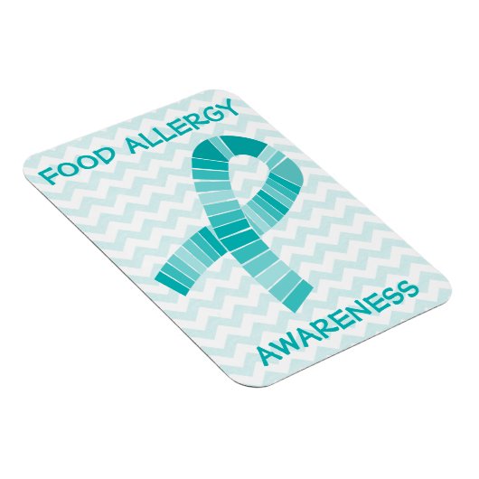 Blauwgroen lint voedselallergie bewustzijn Blauwgr Magneet (Rechterzijde)