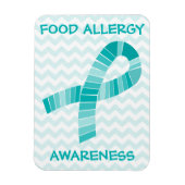 Blauwgroen lint voedselallergie bewustzijn Blauwgr Magneet (Verticaal)