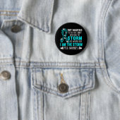 Blauwgroen lintvlinder De Storm Warrior PTSS Aware Ronde Button 5,7 Cm (In situ)