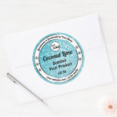 Blauwgroen Logo met reserveglitterverpakkingen Ronde Sticker (Envelop)