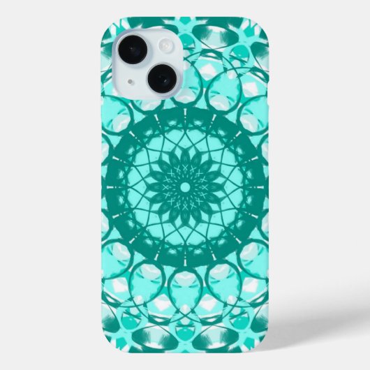 Blauwgroen Loopy Phone Case (Achterkant)
