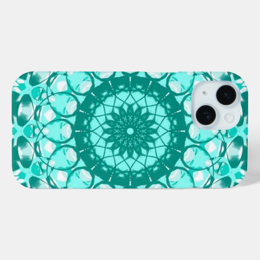 Blauwgroen Loopy Phone Case (Achterkant (horizontaal))