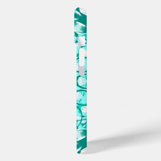 Blauwgroen Loopy Phone Case (Achterkant / Links)