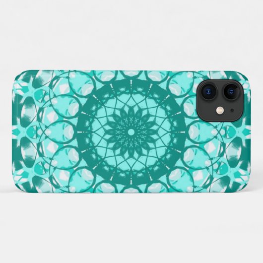 Blauwgroen Loopy Phone Case iPhone (Achterkant (horizontaal))