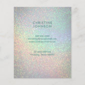 blauwgroen lotusbloemenschoonmaakster flyer (Achterkant)