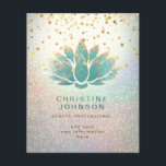 blauwgroen lotusbloemenschoonmaakster flyer<br><div class="desc">lotusvlieger</div>