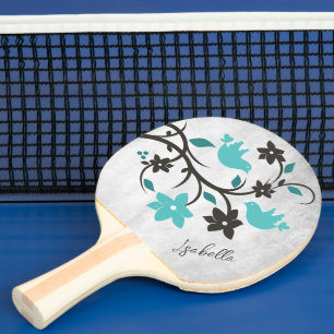 Blauwgroen Lovevogels Aangepast pingpongpeddel Tafeltennisbatje