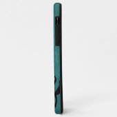 Blauwgroen Lovevogels Aangepaste iPhone Case (Achterkant/links)