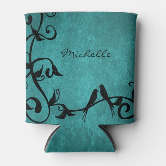 Blauwgroen Lovevogels - Aangepaste koeler (Voorkant)