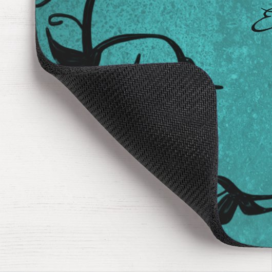 Blauwgroen Lovevogels Aangepaste Muismat (Hoek)