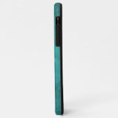 Blauwgroen Lovevogels Floral Vine iPhone Case (Achterkant/links)