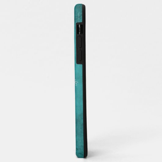 Blauwgroen Lovevogels Floral Vine iPhone Case (Achterkant/links)