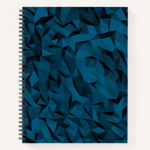 Blauwgroen low-poly bullet journal / gevoerd Notit Notitieboek
