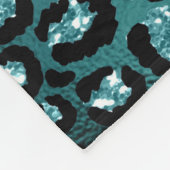 Blauwgroen luier- en zwartgelsplepels fleece deken (Hoek)