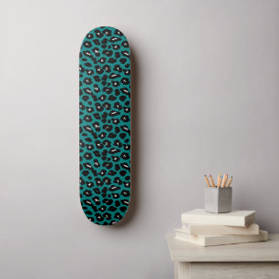 Blauwgroen luipaard cheetah Print Cool Wall Art Persoonlijk Skateboard