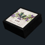 Blauwgroen  Luv Bird Paarse Cherry Blossom Branch Cadeaudoosje<br><div class="desc">Wedding Black Lacquer Keepomwille Custom Designer Specialized Jewelry Box of Memory Box Elegant Unique Wedding Jubileum kerstcadeaus of Valentijnsdag cadeaus</div>