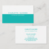 Blauwgroen luxe minimal chic visitekaartje (Voorkant / Achterkant)