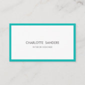 Blauwgroen luxe minimal chic visitekaartje (Voorkant)