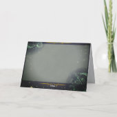 Blauwgroen maan bedankkaart (Achterkant)