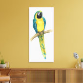 Blauwgroen Macaw Canvas Afdruk (Insitu (Woonkamer))