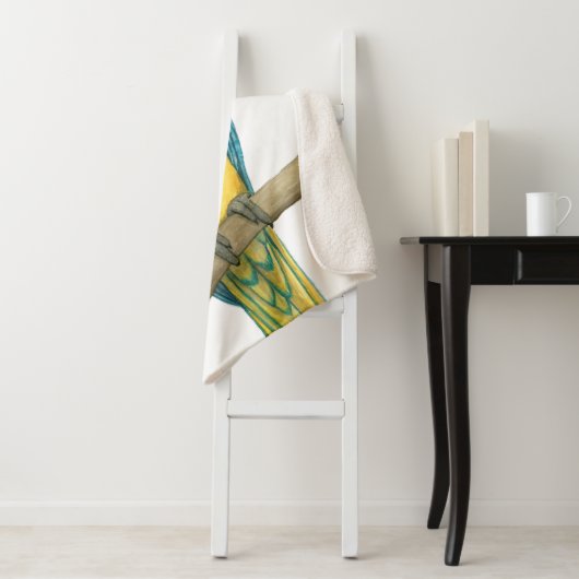 Blauwgroen Macaw Sherpa Deken (In situ)