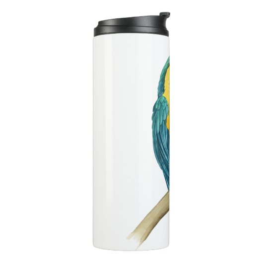 Blauwgroen Macaw Thermosbeker (Gedraaid links)