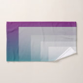 Blauwgroen magenta grijs bad handdoek (Handdoek)