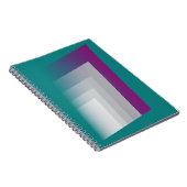 Blauwgroen magenta grijs notitieboek (Rechterzijde)