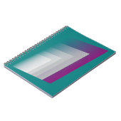 Blauwgroen magenta grijs notitieboek (Linkerzijde)
