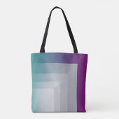 Blauwgroen magenta grijs tote bag (Achterkant)