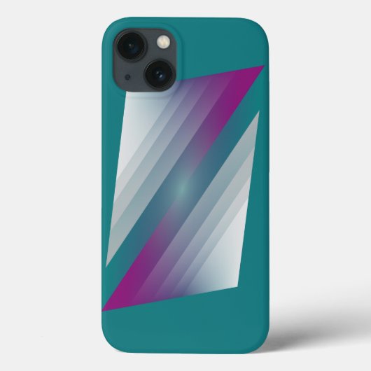 Blauwgroen magenta grijze driehoeken Case-Mate iPhone case (Achterkant)