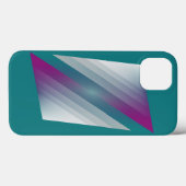 Blauwgroen magenta grijze driehoeken Case-Mate iPhone case (Achterkant (horizontaal))
