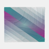 Blauwgroen magenta grijze driehoeken fleece deken (Voorkant (Horizontaal))