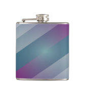 Blauwgroen magenta grijze driehoeken heupfles (Voorkant)