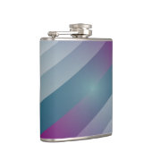 Blauwgroen magenta grijze driehoeken heupfles (Rechts)